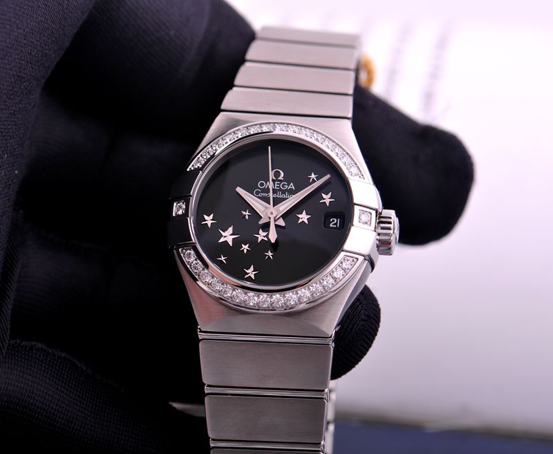 omega 欧米茄星座 镶钻款 123.15.27.20.01.001 星座自动机械女表