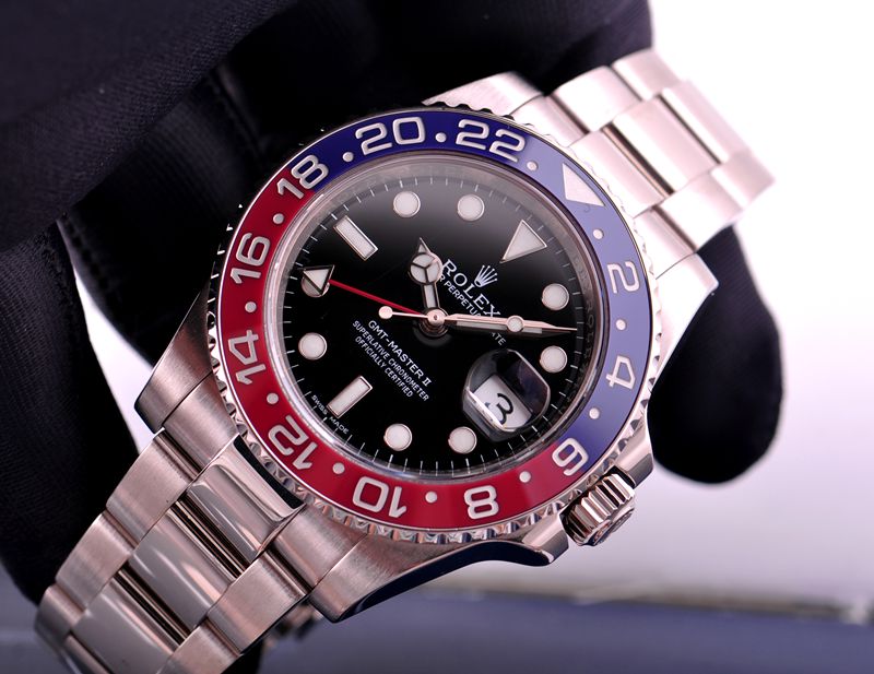 特价-18k白金可乐圈 rolex劳力士格林尼治型ii 116719-blro 自动机械