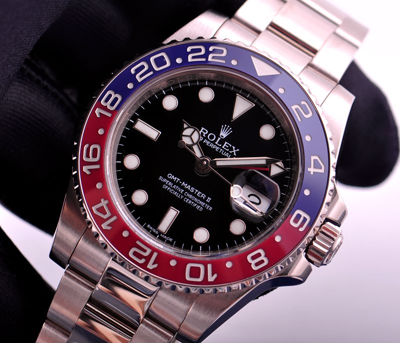 特价-18k白金可乐圈 rolex劳力士格林尼治型ii 116719-blro 自动机械