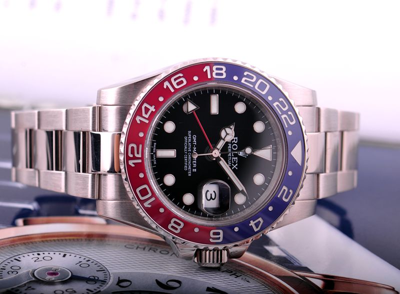 特价-18k白金可乐圈 rolex劳力士格林尼治型ii 116719-blro 自动机械