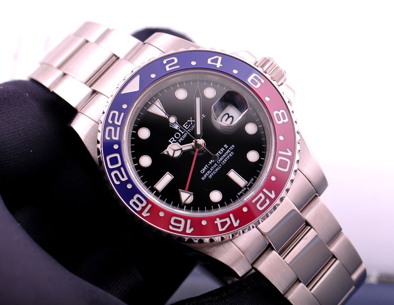 特价-18k白金可乐圈 rolex劳力士格林尼治型ii 116719-blro 自动机械